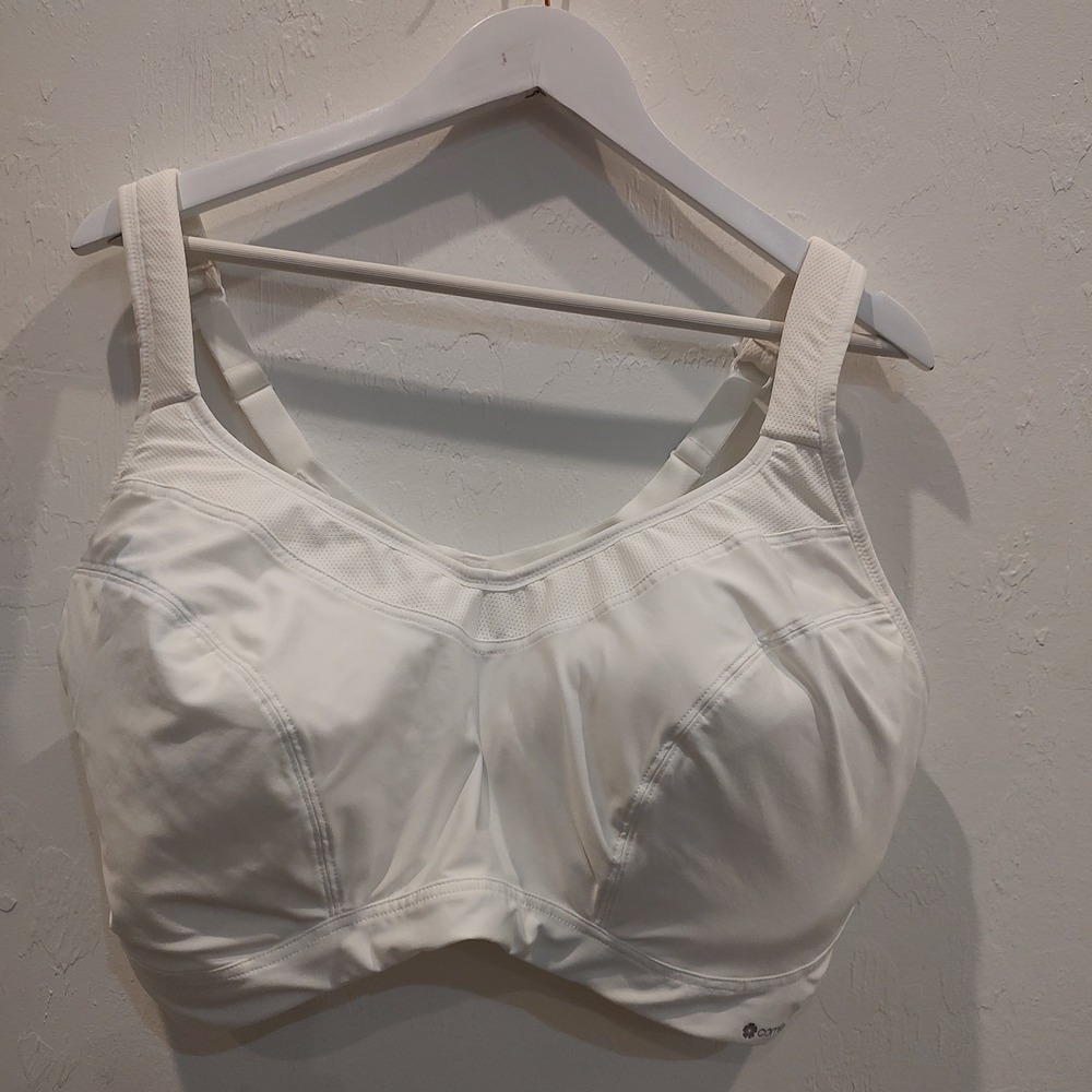 Comfort Choice Posture Bra 46 DDD Back Closure Wireless Full Coverage White